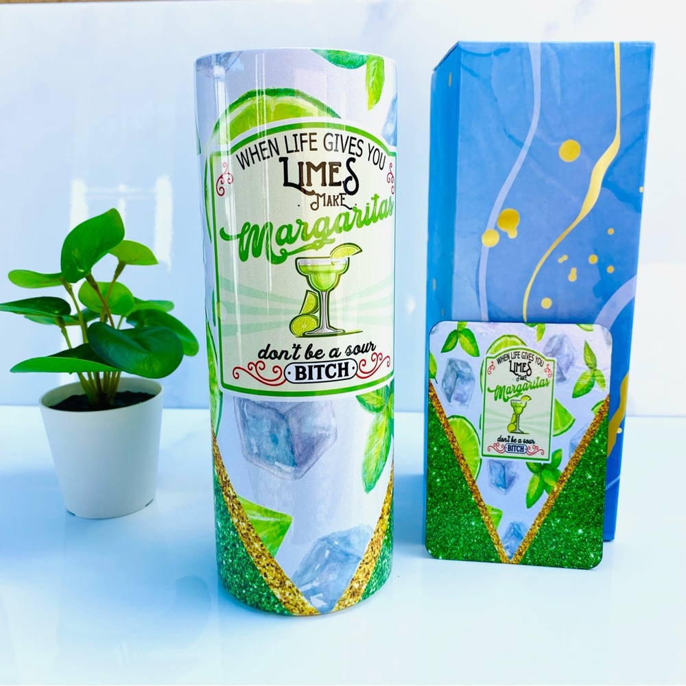 Margarita Tumbler, Margarita Cup, When Life Give You Limes Make Margarita,